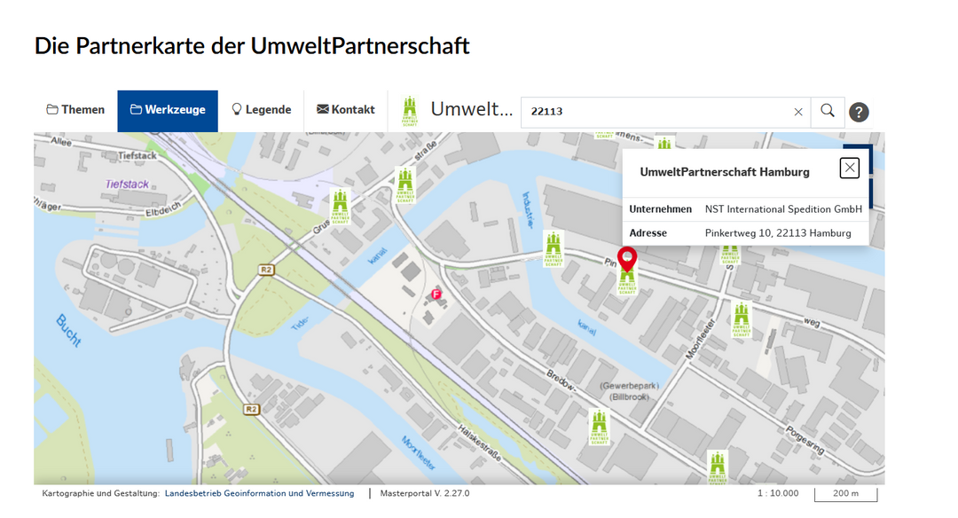 We are listed on the environmental partnership’s partner map!