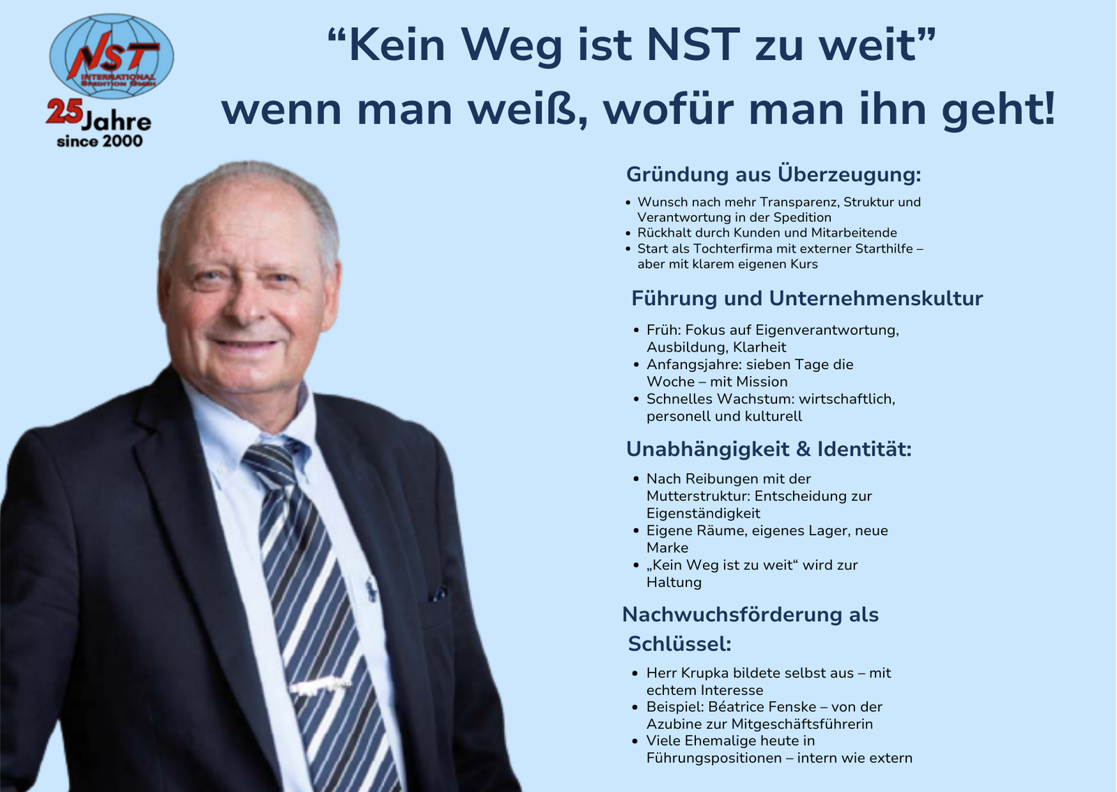 Jürgen Krupka im Gespräch: 25 Jahre NST – „Kein Weg ist NST zu weit, wenn man weiß, wofür man ihn geht.“
